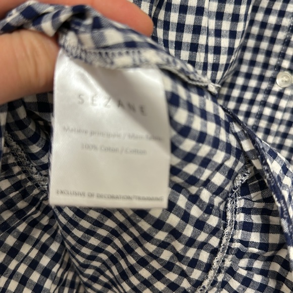 Sezane Alix gingham blouse - Picture 7 of 7
